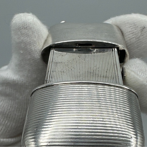 Vintage Marshall Sterling Silver Pocket Travel Watch Sliding Case #361 - Picture 3 of 13